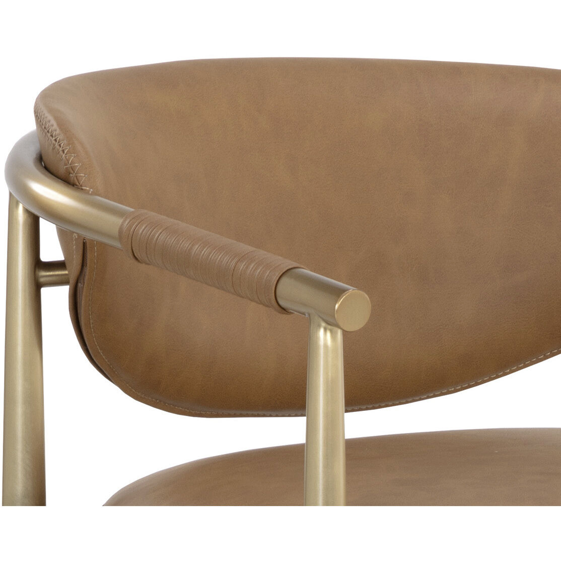 Heloise 36 inch Milliken Cognac Counter Stool